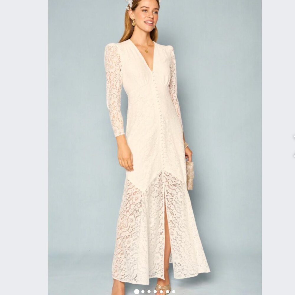 RIXO - Fleur Corded Lace Gown